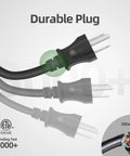 100 Foot Outdoor Extension Cord Weatherproof 3 Prong Power Cable For Home And Garden 16 AWG 13A 1625W ETL Listed