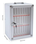 Durable 24 Slot Cell Phone Locker With Rugged Lock And Aluminum Build Easy Setup Classroom Office Storage Cabinet 28x20x38cm.