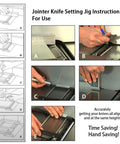 Magnetic Jointer Knife Setting Jig For 4 To 8 Inch Jointer Blades, Easy Quick Install, Precision Alignment Tool setup instructions.