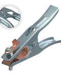 Heavy Duty Welding Ground Clamp For Mig Tig And Mma Welders with copper jaw and ergonomic handle detail view.