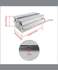 Heavy Duty Folding Stainless Steel Toolbox With Slick Pull Out Drawers And Hardened Steel Carry Handle Dang Tough Compact Gear Case No Bull, showing dimensions and details.
