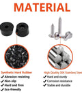 120 Piece Soft Rubber Feet With 304 Stainless Steel Screws Non Slip Anti Skid Floor Safe Furniture Pads material details