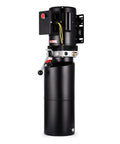 Heavy Duty 220V Hydraulic Pump With 10L Steel Oil Tank And 2950 PSI Max Pressure For Auto Repair Shops side view showing control panel and motor.