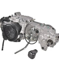 Heavy Duty 180cc GY6 Engine Motor With Build In Reverse And Electric Kick Start For Scooter Bike Restoration High Torque Oil Air Cooled Horizontal Design Short Case Reliability view showcasing engine components and kick start
