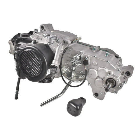 Heavy Duty 180cc GY6 Engine Motor With Build In Reverse And Electric Kick Start For Scooter Bike Restoration High Torque Oil Air Cooled Horizontal Design Short Case Reliability view showcasing engine components and kick start