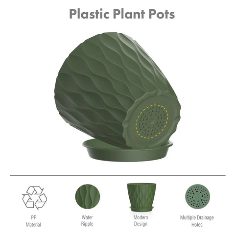 small plastic plant pots with drainage holes 4 Inch Small Plastic Nursery Pots Set