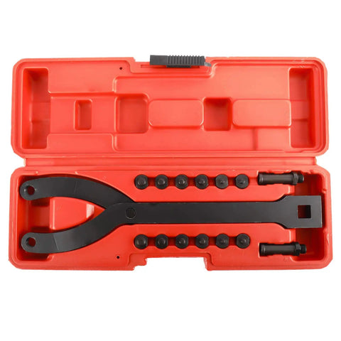 Adjustable Pin Spanner Wrench For Pulleys And Crankshafts Go To Tool For Camshaft Pulleys with red case, pins included