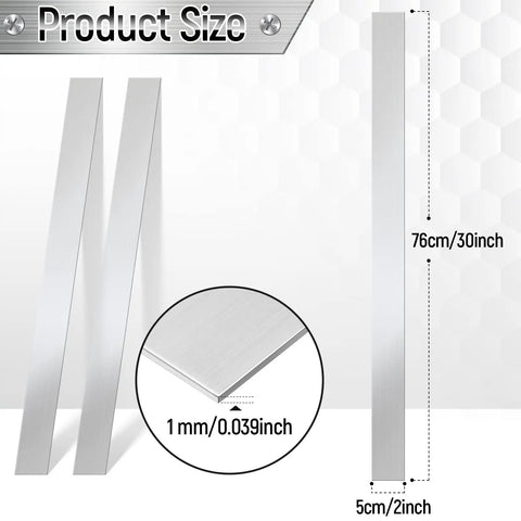 2 Pack Stainless Steel Trim Strips 304 Brushed Finish Metal Finishing Gap Filler For Kitchen Tools 2 X 30 Inches Silver