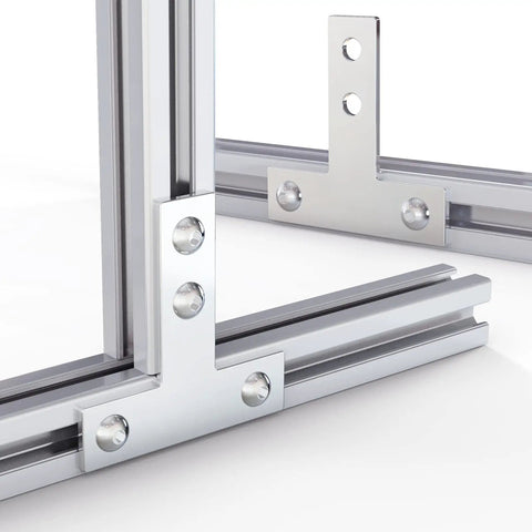 10 Set T Bracket Kit For 6mm T Slot Aluminum Profiles With 40 M5 T Slot Nuts And 40 M5x8mm Stainless Hex Socket Cap Screws Built Tough Pro Grade Aluminum Extrusion Connector Brackets And Corner Brace Plates on 2020 aluminum profiles