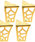 4 Pack Golden Iron Furniture Support Feet For Cabinet Sofa Bed And More Rust Resistant Hollow Out Design Legs For Closet And TV Stand