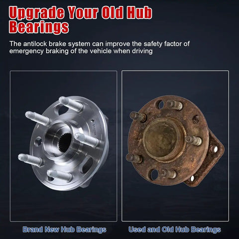 Comparison of Pair Of Front Wheel Bearing Hub Assemblies 513288 Straight Swap Oem Fit For Buick Regal LaCrosse Chevy Equinox Impala Cadillac Cts Xts.