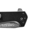 Fastball Slim Folding Knife With Lock Release, Lightweight EDC Pocket Knife Featuring A 3 Inch S30V Wharncliffe Blade, closed view