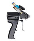 Heavy Duty PU Foam Spray Gun Featuring Slick Pneumatic Trigger And Self Cleaning Design For Polyurethane Insulation, side view.