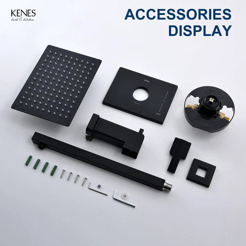 Heavy Duty Matte Black Shower Set Featuring Swivel Square Showerhead And Diverter Tub Faucet Trim Kit Brings Knockout Modern Flair And Ridiculously Chill Spa Vibes Home