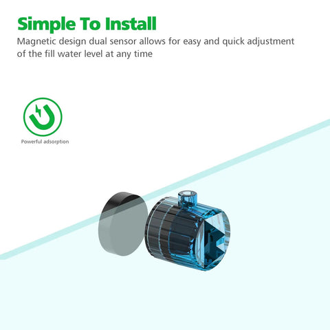 Auto Top Off ATO System For Saltwater And Freshwater Aquariums Keeps Water Level Stable And Salinity In Check No Fuss Setup Perfect For Reef Tanks And Multi Tank Systems Blue, dual sensor design