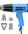 1800W Heat Gun Kit With Dual Temp 572F And 1112F, Heavy Duty Hot Air Tool For Shrinking PVC, Stripping Paint, Crafts, Includes 4 Nozzles And Overheat Protection