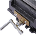 Rock Solid Heavy Duty Cross Vise With Precision Xy Slide Anti Slip Groove Killer Grip Drill Press Clamp close-up of clamping mechanism