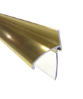 Gold Framed Shower Door Bottom Deflector With Vinyl Sweep And Pre Applied Mounting Tape 30 Inch Long Cut To Size For Framed Swing Doors Keeps Leaks In Check