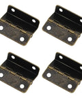 Beefy 10 Piece Cabinet Door Hinges Set for Home Furniture Old Fashioned Trunk Wooden Box Hinges with 4 Holes Heavy Duty Hardware