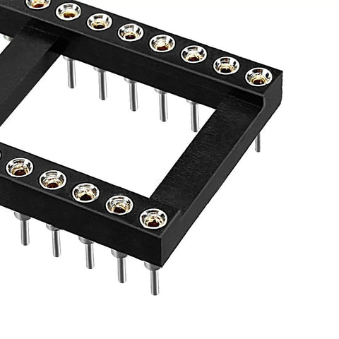 Close-up of Six Pack DIP IC Socket Adapters 2.54mm Pitch 15.2mm Row Pitch Double Row 40 Pin Soldering Sockets Kit
