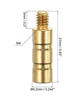 50 Grain Brass Arrow Inserts 0.244 Inch Diameter M4x5mm Thread 21mm Long 12 Pack For Field Points Archery Arrows Improve Alignment