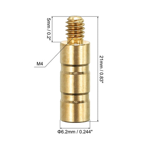 50 Grain Brass Arrow Inserts 0.244 Inch Diameter M4x5mm Thread 21mm Long 12 Pack For Field Points Archery Arrows Improve Alignment