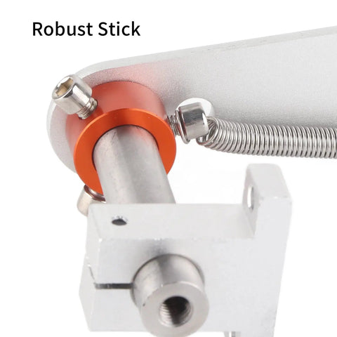 Adjustable Non Slip Aluminum Encoder Bracket for 38mm Encoders with 6mm Shaft close-up view showing spring detail