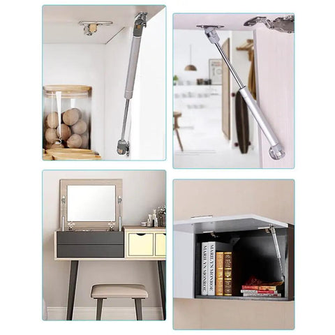 Soft Close Lid Stay Hinge For Toy Boxes And Cabinets And Wardrobes, Heavy Duty 80N To 100N Per Strut, 245mm Length, Supports Top Upward Opening