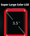 Color LCD Digital Multimeter With 3 Display 9999 Counts Auto Ranging Ohmmeter Rechargeable 3.5" screen highlighting display size