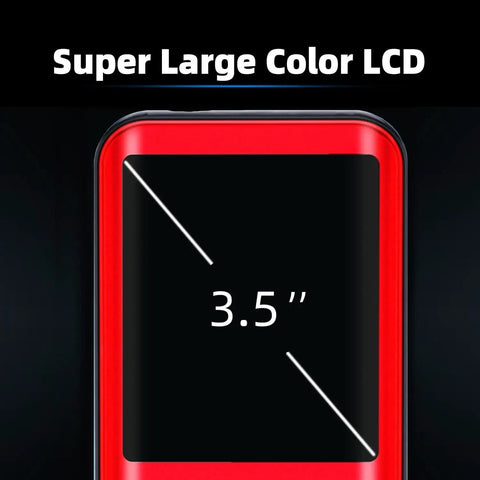 Color LCD Digital Multimeter With 3 Display 9999 Counts Auto Ranging Ohmmeter Rechargeable 3.5" screen highlighting display size
