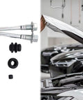 Upgrade Your Ride With This High Performance Rear Brake Caliper Slider Pin Kit Made For Easy Installation And Super Smooth Slop Free Stopping Power That Really Slays. metal brake slider pin kit with rubber boot, shown with seals and vehicle fitment