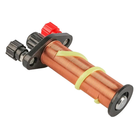 Electromagnetic Induction Coil Kit For Physics Class Primary And Secondary Coils Demonstration Tool Lightweight Portable Experimental Instrument For Hands On Teaching And Student Experiments shown in close-up of copper coiled design