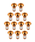 Orange Mountain Bike Rotor Bolts Set for Six Bolt Brakes Stainless T25 Steel Rust Resistant Hardware Fits Hope Shimano SRAM