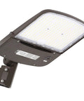 Total Game Changer Dusk To Dawn Led Parking Lot Light mounted with Slip Fitter, showcasing crisp brightness and durable design.