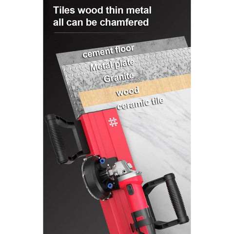 No Sweat Electric Tile Chamfering Machine Cuts Quick Forty Five Degree Bevels On Ceramic Marble And Wood compact tool for various materials.