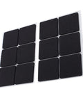 Self Adhesive Rubber Feet Pads Built Tough Durable Protectors For Wooden Floors And Furniture 12 Pack Black 4.6cm Wide