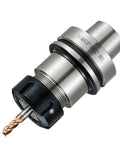 Heavy Duty Hsk63f Tool Holder With Er20 70mm Collet For Precision Machining and Industrial Milling Applications, showing the tool holder with a drill bit.