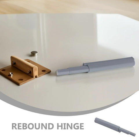 5 Pack Cabinet Door And Drawer Dampers, Soft Close Silent Buffers for kitchen cabinets, touch activated rebound hinges in grey ABS