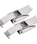 Two 2.87-inch SUS304 stainless steel draw-toggle latches with spring-steel hooks.
