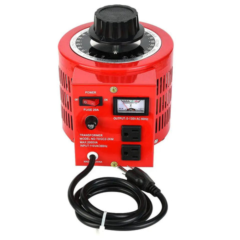 Top Shelf Single Phase Voltage Regulator Transformer With Smooth 0 To 130 Volt Adjustment And 20 Amp Capacity For Reliable 110V 60Hz Power Delivery and built tough material for home projects.