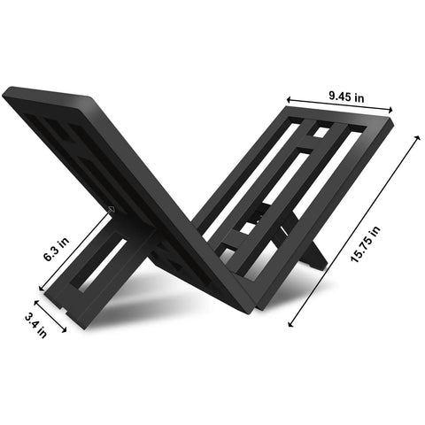 Indoor Outdoor Firewood Rack Portable Wood Log Holder Built From Black Steel Heavy Duty Firewood Stand No Assembly Needed, dimensions shown