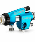 Top Shelf Hvlp Gravity Feed Spray Gun Built Tough With 1.5 Mm Nozzle, blue metal design for automotive and furniture paint jobs.