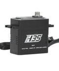 Hella Precise 35kg Digital Servo Motor With Rock Solid Metal Gears For RC Cars Drones And Robot Builds Featuring High Torque Output And Smooth 180 Degree Rotation Built Tough To Crush Any Load side view showing black brushless motor and wires.