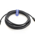 Industrial M12 A-Coded 8 Pin Male To Male Connector Extension Cable for sensors and robotics, 5m length, coiled view with connectors visible.