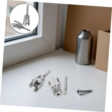 Upgrade Your Plumbing Game With This Awesome Dual-Function Pipe Thread Cutting Tool Kit showing metal cutters for PVC pipes.