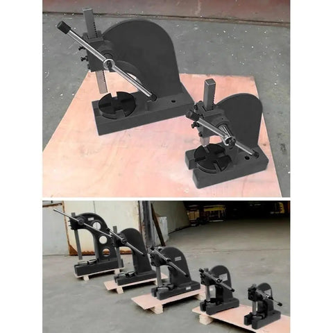 Tough As Nails Heavy Duty Desktop Arbor Press Featuring Solid Steel Lever Assembly for stamping and bearing projects.
