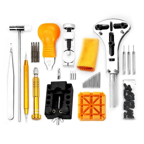 All In One Watch Repair Kit With Durable Metal Case 149 Piece Tool Set Including Spring Bar Remover And Pin Remover
