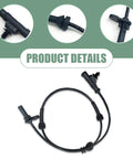 Overall view of rear-left ABS wheel speed sensor with wiring harness, black