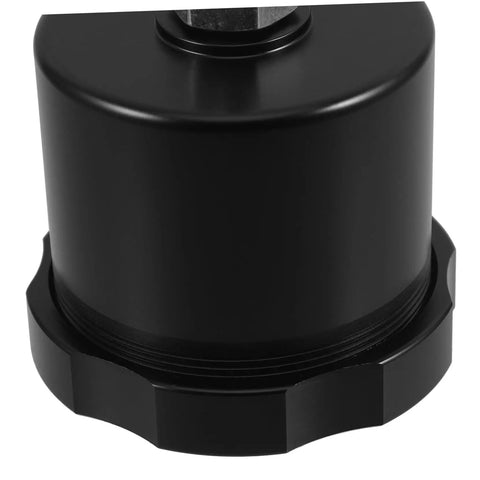 Close-up of a sleek Aluminum Brake Fluid Reservoir Drift Oil Tank for cars, made of durable aluminum alloy, easy install.