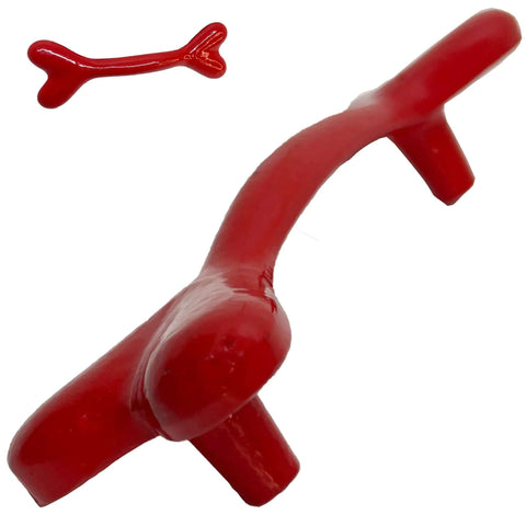 5.75 Inch Dog Bone Style Cast Iron Door Handle Red Gloss Finish For Barn Doors Gates Cabinets And Drawers Rustic Old School Farmhouse Vibe Pull That Delivers Vintage Decor And Easy Install Heavy Duty Hardware